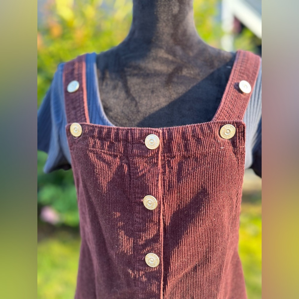 BDG urban outfitters purple corduroy jumper overalls dress size small